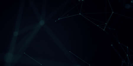 Abstract beautiful geometric background. Abstract plexus futuristic, polygonal space with a dark...