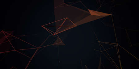 Abstract beautiful geometric background. Abstract plexus futuristic, polygonal space with a dark background. Plexus fantasy. Abstract technologyの写真素材