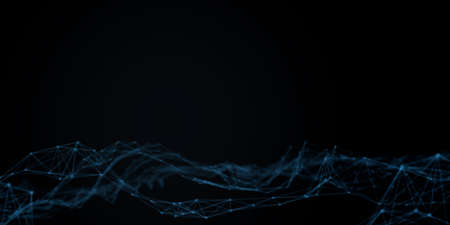 Abstract beautiful geometric background. Abstract plexus futuristic, polygonal space with a dark...