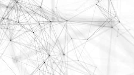 Plexus fantasy abstract technology. Abstract geometric background with moving lines, dots and triangles. Science. Medicine and technologyの写真素材