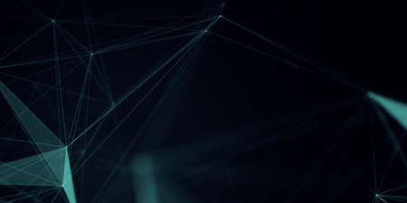 Abstract beautiful geometric background. Abstract plexus futuristic, polygonal space with a dark background. Plexus fantasy. Abstract technologyの写真素材