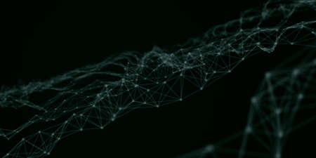Abstract beautiful geometric background. Abstract plexus futuristic, polygonal space with a dark...