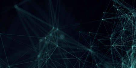 Abstract beautiful geometric background. Abstract plexus futuristic, polygonal space with a dark...