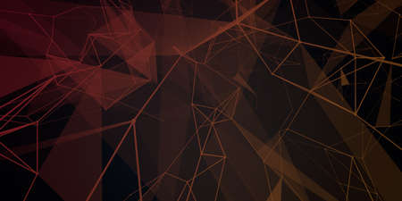 Abstract beautiful geometric background. Abstract plexus futuristic, polygonal space with a dark background. Plexus fantasy. Abstract technologyの写真素材
