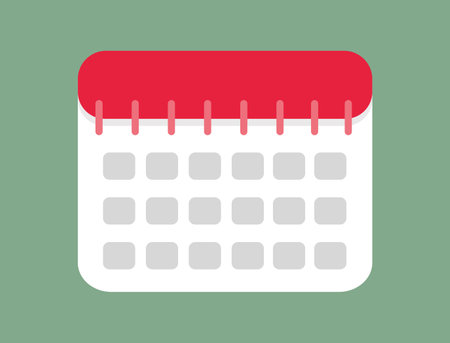 Flat Calendar Icon Vector with Date. Reminder Imageのイラスト素材