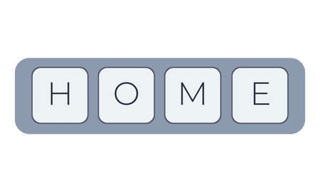 Computer keyboard key with key home. Keyboard keys icon buttonのイラスト素材