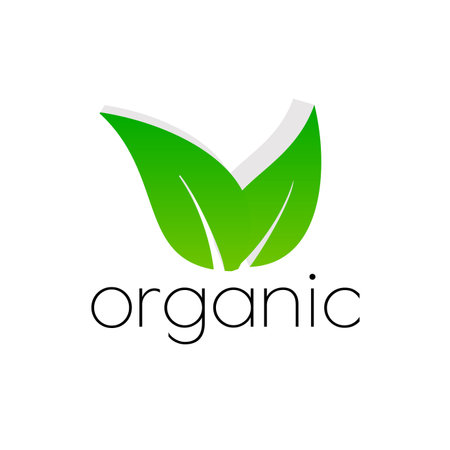 Natural product logo or label. Element for design menu restaurant or cafeのイラスト素材