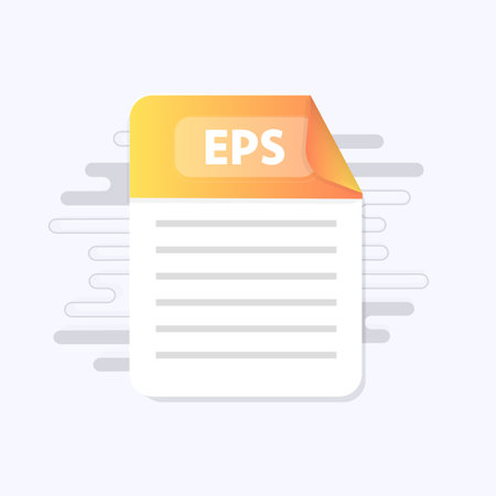EPS file icon. Flat design graphic illustration. Vector EPS iconのイラスト素材