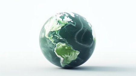 Earth is isolated on white background. World map. Created with Generative AI technologyの素材