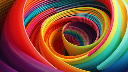 Seamless Abstract Colorful Design, texture, curvy and artistic Illustration pattern. Created with Generative AI technologyの素材