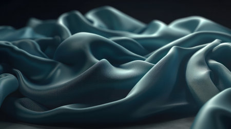 Silky or silk texture fabric material wallpaper background texture. Luxury satin flowing velvet cloth pattern. AI generated. Created with Generative AI technologyの素材