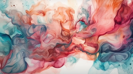 Impression color mix abstract texture art. Artistic bright background. Oil painting artwork. Modern style graphic wallpaper. Large strokes of paint. Colorful pattern for design work or wallpaper. Created with Generative AI technologyの素材