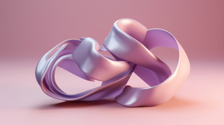 A colorful object on a pink background. Created with Generative AI technologyの素材