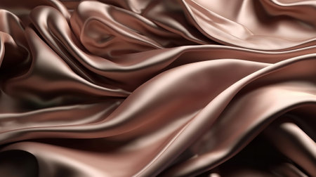 Silky or silk texture fabric material wallpaper background texture. Luxury satin flowing velvet cloth pattern. Created with Generative AI technologyの素材