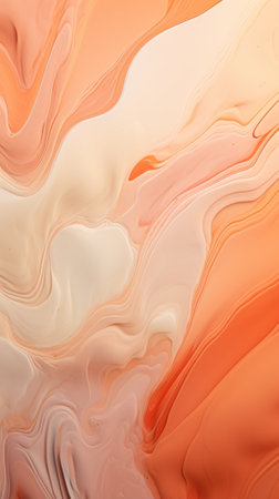 A close up of a cell phone with an orange background. Created with Generative AI technologyの素材