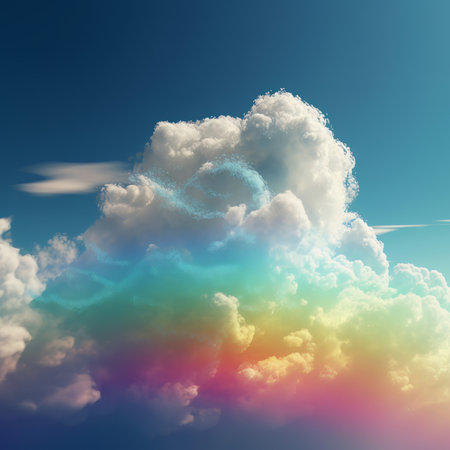 A pastel cloud for a beautiful wallpaper. Created with Generative AI technologyの素材