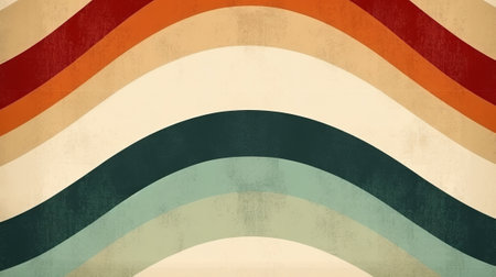 A colorful wave pattern on a wall. Generative aiの素材