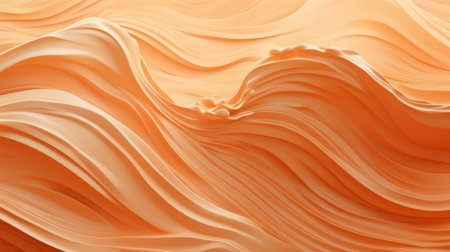 A close up of a wavy orange surface. Generative aiの素材