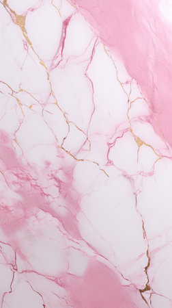 A close up of a pink and white marble texture. Created with Generative AI technologyの素材