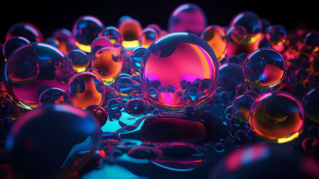 Abstract background with luminous. Created with Generative AI technologyの素材