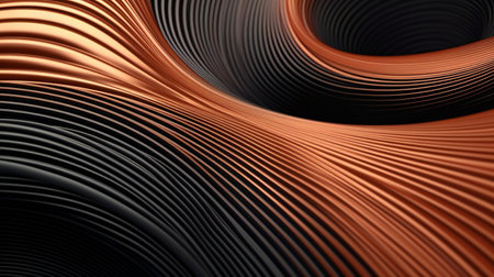 A close-up of an orange and black background. Created with Generative AI technologyの素材
