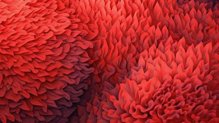 A close-up view of a striking red and black flower. Created with Generative AI technologyの素材