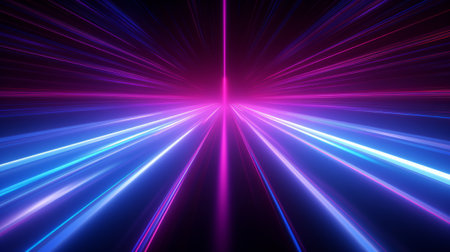 A vibrant abstract background with colorful light streaks. Created with Generative AI technologyの素材