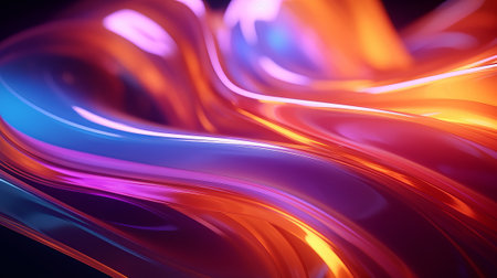 A vibrant object against a dark backdrop, showcasing its vibrant colors. Created with Generative AI technologyの素材
