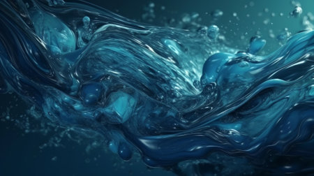 Simple water texture background, wallpaper. Created with Generative AI technologyの素材