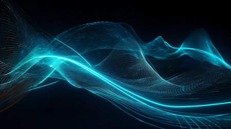 Abstract blue metal texture background, creative digital illustration painting. Created with Generative AI technologyの素材