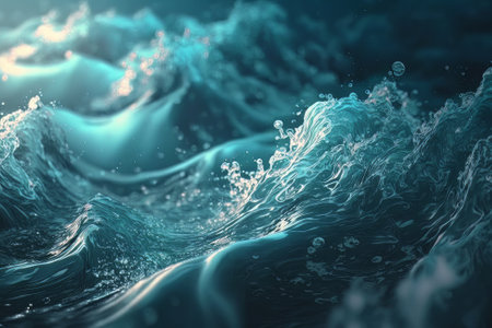 An image of a stormy sea with dark clouds overhead, the turbulent and unpredictable With Generative AI. Created with Generative AI technologyの素材