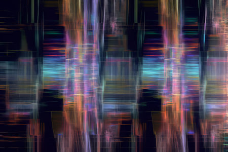 Multicolored abstract network background. Modern technological background, abstraction blurred unusual concept speed. Created with Generative AI technologyの素材