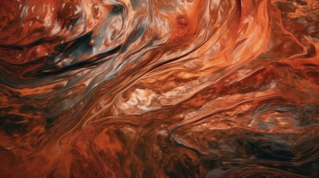 Impressionistic silver copper red modern. Created with Generative AI technologyの素材
