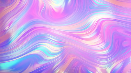 An abstract background with a wavy pattern in pastel colors. Created with Generative AI technologyの素材