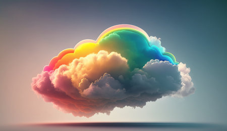 A pastel cloud for a beautiful wallpaper. Generative aiの素材