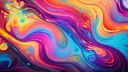 A vibrant and abstract liquid painting background. Generative aiの素材