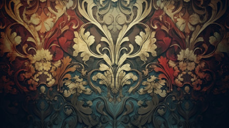 Vintage background, luxury seamless pattern, Ai generated. Generative aiの素材