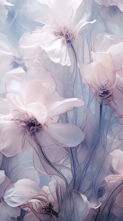 A close up of a bunch of flowersの素材