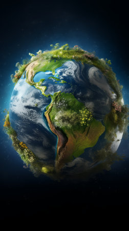 A picture of the earth in the darkの素材