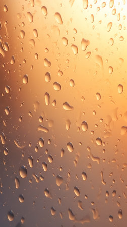 Raindrops on a window, capturing the beauty of natures tearsの素材