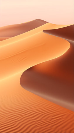 A stunning landscape of sand dunes in the desertの素材