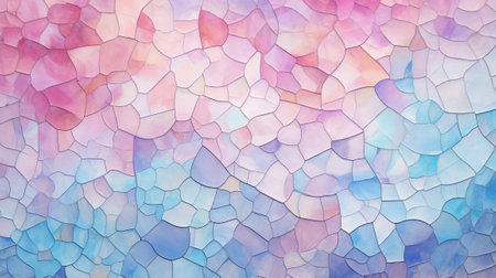 Abstract painting with vibrant blue, pink, and purple shapesの素材