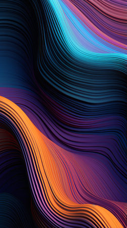 Colorful abstract background with wavy linesの素材