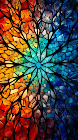 A vibrant and colorful abstract paintingの素材
