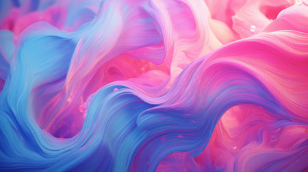 An abstract painting with vibrant pink and blue colorsの素材