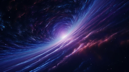 A swirling vortex of blue and purple colorsの素材
