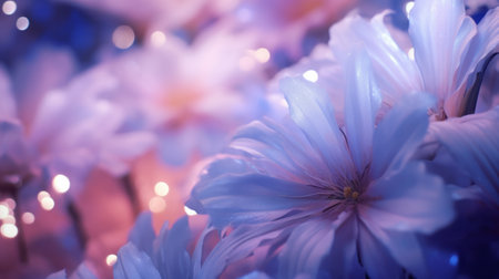 A close up of a bunch of flowersの素材