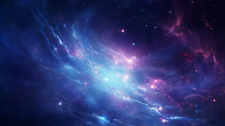 A space filled with lots of stars and cloudsの素材