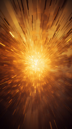 A yellow and black background with a burst of lightの素材