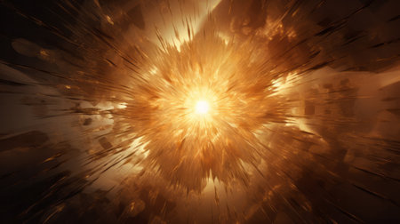 An abstract explosion of yellow and orange colorsの素材